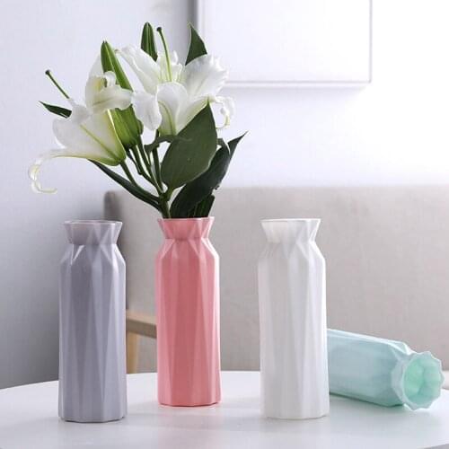 Nordic Style Flower Vase Home Flower Arrangement Living Room Origami Plastic Modern Home Decoration Ornament Home Decor Supply