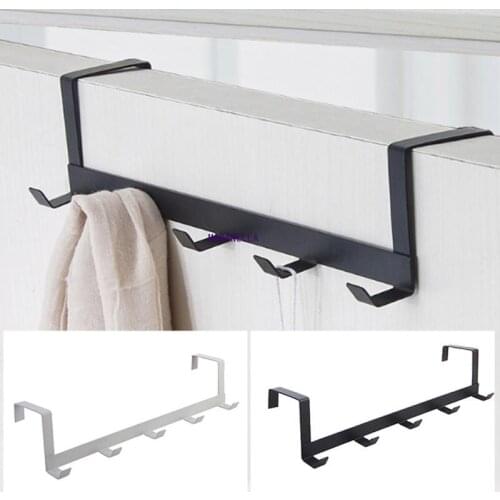 Door Hooks Over Door 5 Hooks Reversible Cupboard Drawer Hook Metal Door Hook Hanger Coat Hat Bag Door Hooks Home Storage Tools