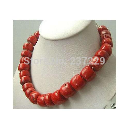 Hot selling>@@ Wholesale XSZ2014 ^^^^^18" Tibet REAL red coral BIG necklace -Bride jewelry free shipping