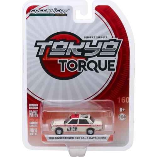 GreenLight 1:64 1969 Datsun 510 4-Door Sedan Alloy model car Metal toys for childen kids diecast gift