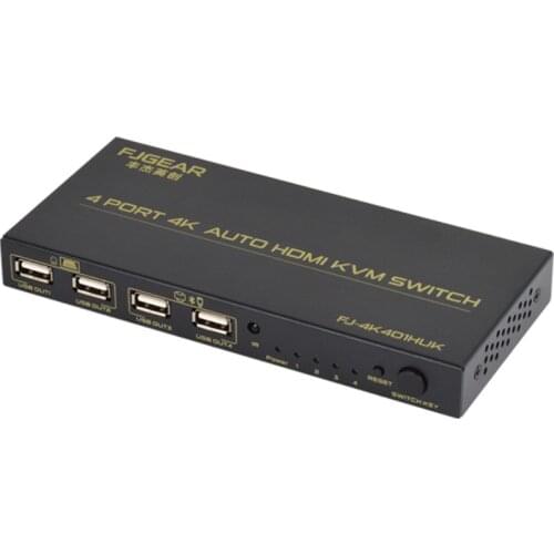 Hdmi switch support 4K 4 port kvm switcher with remote control 4 USB port sharing keyboard mouse monitor printer