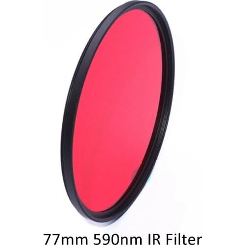 77mm 590nm Infrared IR Optical Grade Filter for Lens 77 R59 D3100 D3200 D7000 Lens 28-70mm 17-35mm 80-200mm