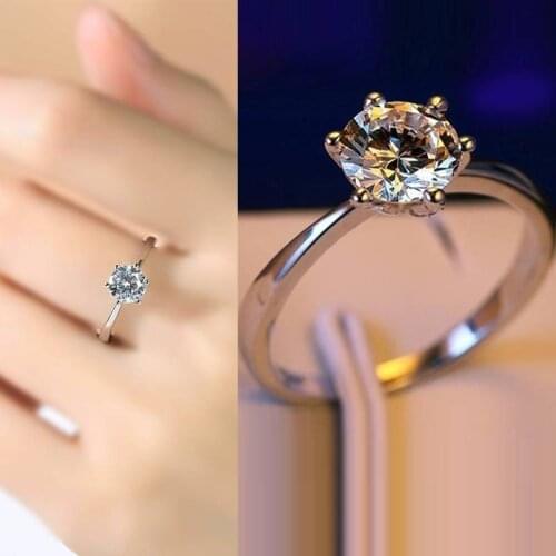 BAYTTLING CZ Zircon 925 Sterling Silver Ring Open Ring For Woman Luxury Wedding Party Jewelry Gift