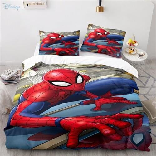 The Avengers Spider Man Cartoon 3d Bedding Set 2/3pcs Bed Linen Children Bedclothes Twin Full Queen King Duvet Cover Pillowcases
