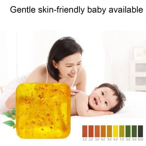 120g Osmanthus Gold Leaf Handmade Soap Base Face Cleanser Pores Deep Brightening Cleaning Acne Body Remove Skin Whitening F7T5