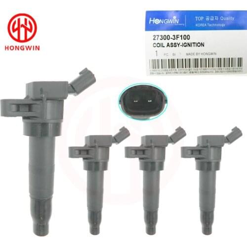 ONE SET OF 4PCS NEW IGNITION COIL FOR HHYUNDAI TUCSON SONATA SANTA FE 2.4L C1667 UF-611 27300-3F100 / 27300 3F100 / 273003F100