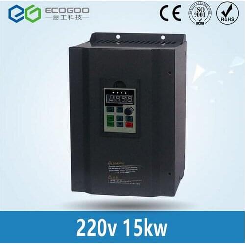 15KW 220V single phase input and 380V 3 phase output ac motor drive/frequency inverter