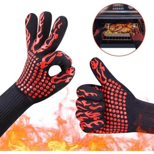 Oven Mitt Baking Glove Extreme Heat Resistant Multi-Purpose Grilling Cook Gloves Kitchen Barbecue Glove BBQ Gloves