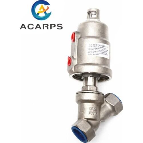 3/4" Stainless Steel Pneumatic Threaded Angle Seat Valve Y Type High Temperature Steam Threaded Angle Seat Valve