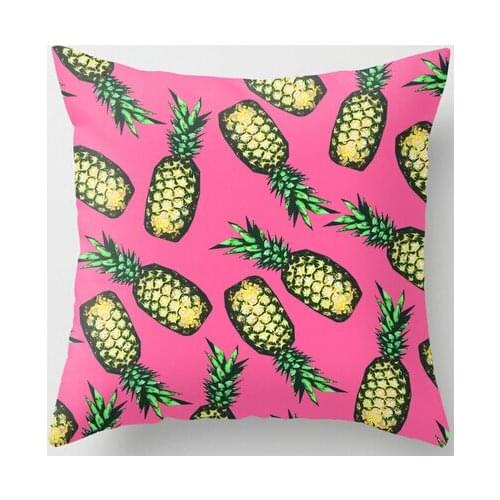 Pineapple pillow cover, Creative cartoon pineapple Small fresh Short plush throw pillow case pillowcase