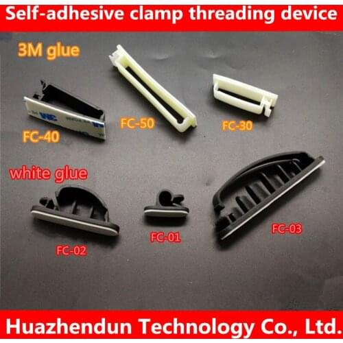 Self-bonding wire clipping and threading device Drilling-free 3M backing glue Wire Fixed Seat Line fastener Computer machine box