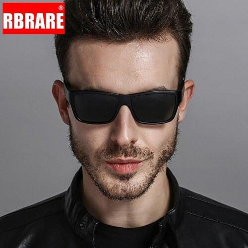 RBRARE Vintage Square Frame Sunglasses Men Classic Polarized Sun Glasses For Men High Quality Light Oculos De Sol Feminino