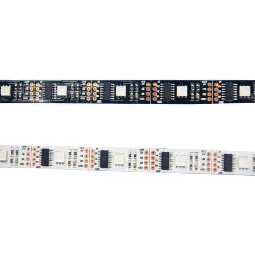 5mX WS2801 magic color RGB led strip 32LED/m 32pixels/m DC5V input white/ black pcb available IP30/IP67 free shipping
