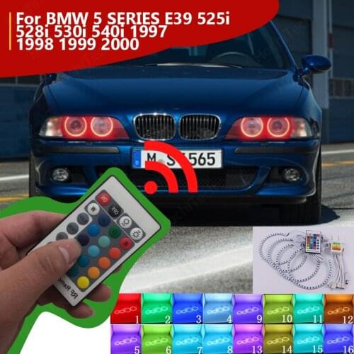 Angel Eyes Tuning RGB LED Halo DRL Car Lights Accessories Retrofit For BMW 5 SERIES E39 525i 528i 530i 540i 1997 1998 1999 2000