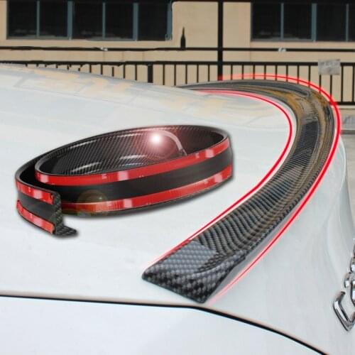 Universal spoiler 1.5M Car-Styling 5D carbon rubber tail spoiler PU carbon brazing DIY refit spoiler suitable by all type of car