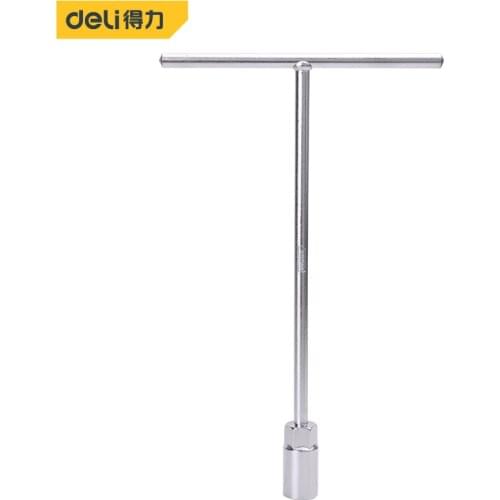 Deli Universal T-bar Socket Spanner 17mm Socket Wrench Nut Spinner Chrome Vanadium Auto Motorcycle Professional Tools Hand