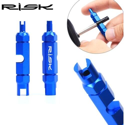 MTB Bicycle Wrench Valve Core Aluminum Air Tire Nozzle Disassembly Tools Biking Portable Dustproof Cycling Parts for RISK