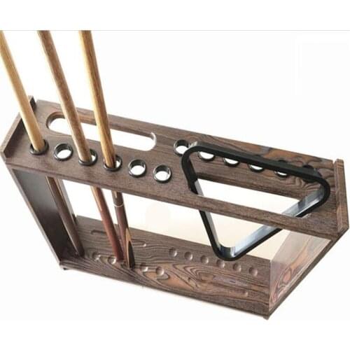 12 Holes High quality Vertical Pool Cue Rack Wood Billiard Cue Rack