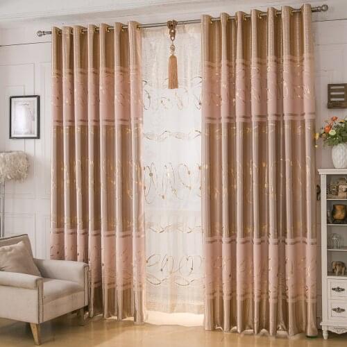 High-end living room bedroom curtains blackout curtains curtain fabrics bronzing shipping
