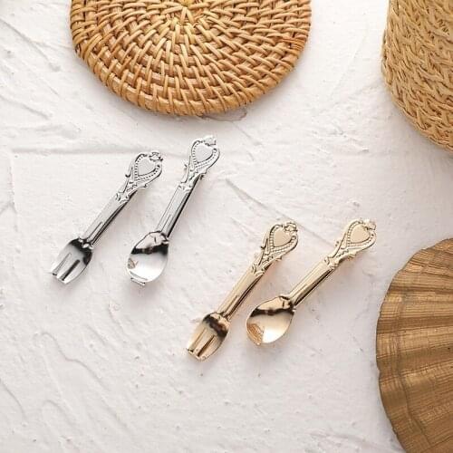 Unique Alloy Mini Fork Spoon Shape Hair Pins Hair Clips for Women Fashion Stylish Headwear Hair Jewelry Hair Accessories Gifts