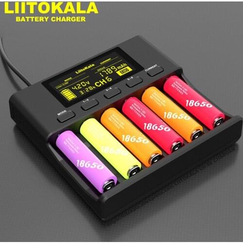 LiitoKala Lii-S6 Lii-PD4 LII-500s Lii-S2 battery charger for 18650 26650 21700 18350 AA AAA 3.7V/3.2V/1.2V/ lithium NiMH battery