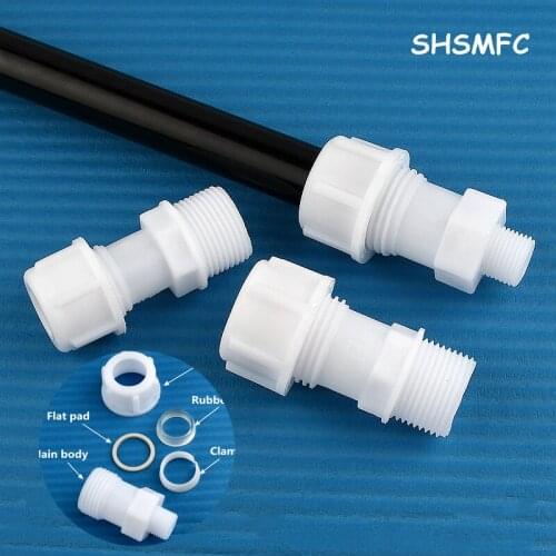 1-10Pcs PVC PE Male Thread Direct Quick connector Reducing direct Water Pipe Connectors Plastic joint Agricultural Accessories