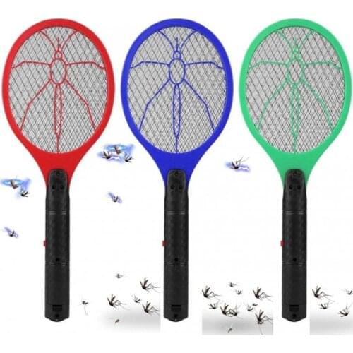 1pc Bug Zappers Rackets Large Electric Swatter Trap Bug Racket Mosquito Battery Powered Safe To Touch Electric Fly Swatter