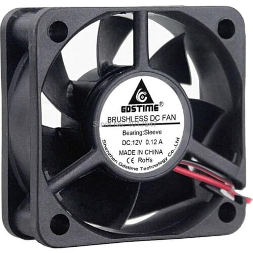 100PCS Gdstime 5020 50x50x20mm 12V 2Pin 50mm 5cm CPU Cooling Cooler Fan