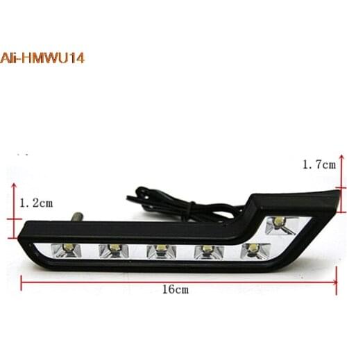 2 X Bright 6LED Super White Car Driving Lamp Fog 12V DRL Daytime Running Light Chic