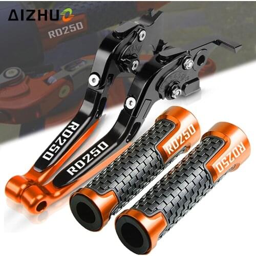 Motorcycle CNC Accessories Folding Extendable Brake Clutch Levers Handle Grips End FOR YAMAHA RD250 A B C 1974-1979 RD 250 D E F