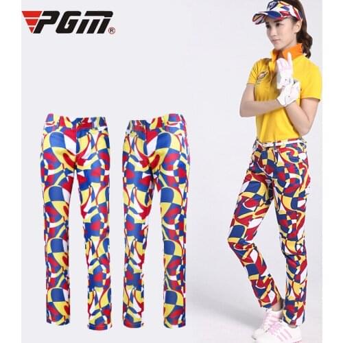 2018 New Summer Golf Pants Lady Breathable Sweat Pants Print Sports Tight Trousers For Women Size XS-XL
