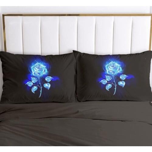 2pc Pillow Case Pillowcase 50x70 50x75 50x80 50x90 80x80 70x70 Decorative Pillow Cover Luxury Bedding Rose for Wedding