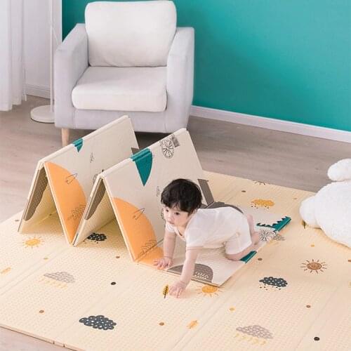 Play Room Children Mat Foldable Kids Playmat Soft Crawling Pad Waterproof Soft Floor Blanket Childrens Developing Rug with Bag