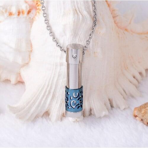 IJD2451 Stainless Steel only love Perfume Bottle Cremation Urn Necklace For Ashes or Memorial