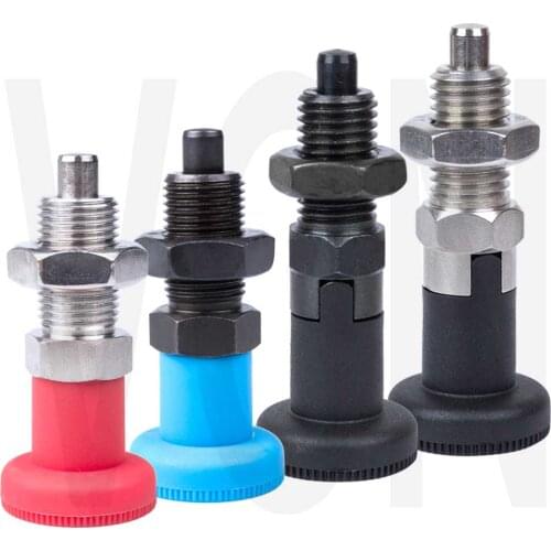 VCN220 Indexing Plungers, Spring Pin, Lock spring screw,with nut,plastic knob,Hexagonal screw ,fine thread M10 M12 M16 M20
