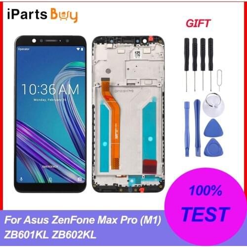 IPartsBuy LCD Screen and Digitizer Full Assembly with Frame for Asus ZenFone Max Pro (M1) ZB601KL ZB602KL