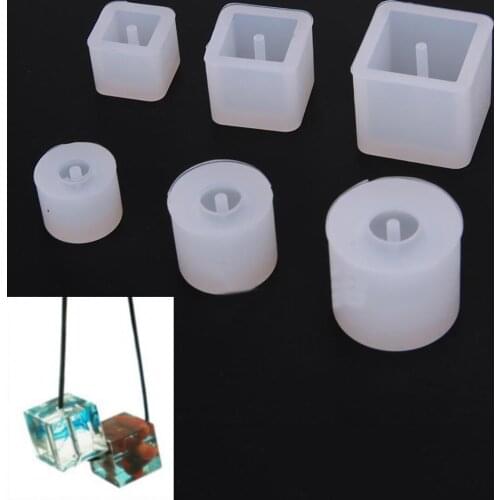 JX-LCLYL 6pcs New Crystal Silicone Necklace Pendant Jewelry Mold Making DIY Resin Craft