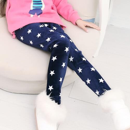 Girls Leggings Autumn Winter Warm Kids Trousers Soft Elasticity Pencil Pants 2-8Year Girl Sports Capris Thicken Children Legging