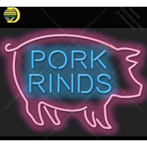 Pork Rinds Neon Light Sign Glass Tube Neon Bulbs Sign Decor Room Garage board Sign lamps accessories anuncio luminoso Atarii