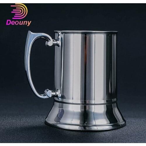 DOWNY 450ML Blue Blazer Mug Skirt-type Stainless Steel Goblet Pour Fire Cocktail Double Wall Cup Bartender Beer Bar Drinkware