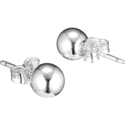 CKK Earring Classic Bead Stud Earrings Sterling Silver Jewelry 100% for Women Brincos Oorbellen Pendientes