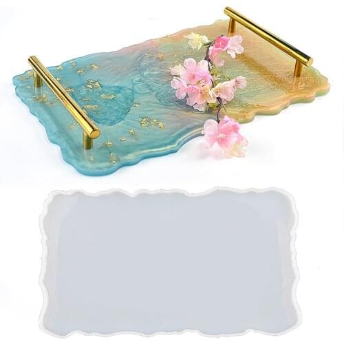 Silicone Molds For Coaster Epoxy Resin DIY Tea Tray Crystal Table Tray Desktop Decoration Mold
