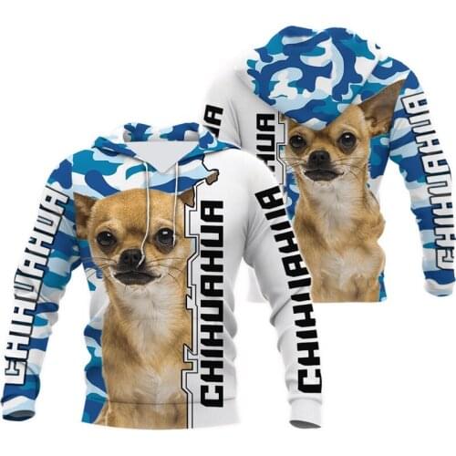 2020 new hot sale Men women chihuahua dog limited edition 3d zipper hoodies long sleeve Sweatshirts jacket pullover tracksuit