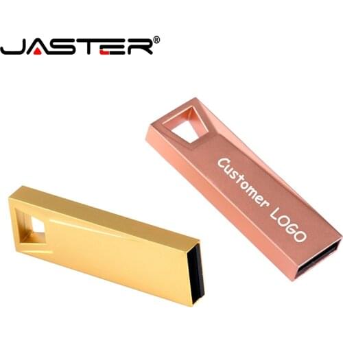 JASTER usb flash USB 2.0 Metal pendrive personalizado memoria usb 004GB 008GB 016GB 032GB 064GB 128GB usb flash drive cute