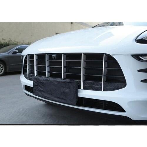 High quality 6PCS/1Set stainless steel Racing Grills decoration strip For Porsche Macan 2014, 2015, 2016, 2017, 2018