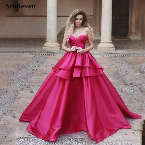 Smileven Sweetheart Formal Evening Dress arabia Spaghetti Straps Evening Party Dress A Line Prom Gowns For Women