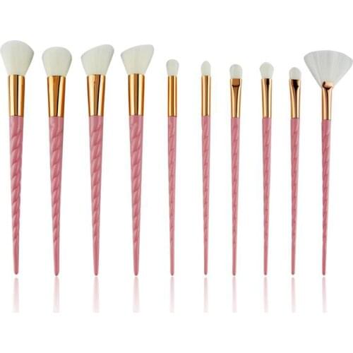 10pcs Unicorn Makeup Brush Set Pink White Foundation Blending Powder Eyeshadow Make Up Brushes Cosmetic Beauty Make Up Tools