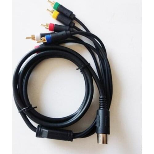 10 pcs a lot Component Composite RGB/RGBS Cable Cord 16bit For SEGA MD1 Console Accessories