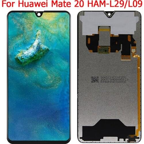 100% Tested 6.53" LCD For Huawei Mate 20 HAM-L09 Display Screen With Frame Mate 20 HAM-L29 HAM-AL00 LCD Touch Screen Display