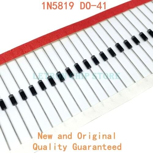 100PCS 1N5819 IN5819 DO-41 1A 40V Schottky Diode
